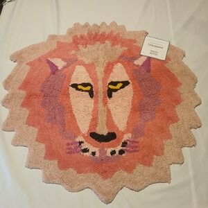 Pink Lion's Head Rug 30" X 30" NWT!